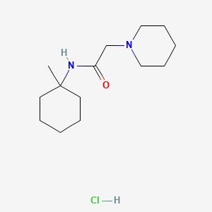 1-Piperidineacetamide, N-(1-methylcyclohexyl)-, hydrochloride