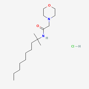 molecular formula C17H35ClN2O2 B12731591 4-Morpholineacetamide, N-(1,1-dimethylnonyl)-, hydrochloride CAS No. 111091-24-8