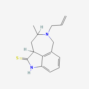 (+-)-1,2a,3,4,5,6-Hexahydro-4-methyl-5-allyl-2H-azepino(5,4,3-cd)indole-2-thione