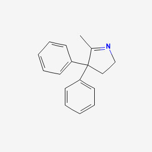 B12731636 1-Pyrroline, 3,3-diphenyl-2-methyl- CAS No. 102280-81-9