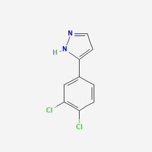 molecular formula C9H6Cl2N2 B1273164 5-(3,4-二氯苯基)-1H-吡唑 CAS No. 154257-68-8