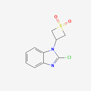 1H-Benzimidazole, 2-chloro-1-(3-thietanyl)-, S,S-dioxide