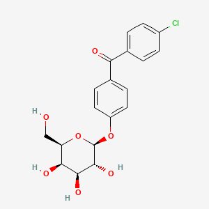 Methanone, (4-chlorophenyl)(4-(beta-D-galactopyranosyloxy)phenyl)-, hemihydrate