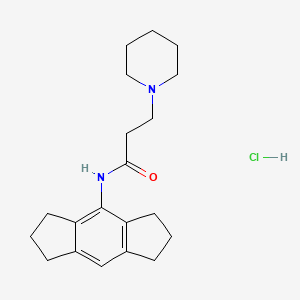 1-Piperidinepropanamide, N-(1,2,3,5,6,7-hexahydro-s-indacen-4-yl)-, monohydrochloride