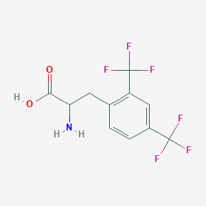 molecular formula C11H9F6NO2 B1273170 2,4-Bis(trifluoromethyl)-DL-phenylalanine CAS No. 237076-67-4