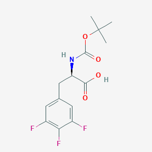 molecular formula C14H16F3NO4 B1273171 Boc-D-3,4,5-trifluorophenylalanine CAS No. 205445-55-2