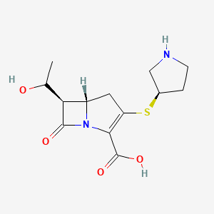 1-Azabicyclo(3.2.0)hept-2-ene-2-carboxylic acid, 6-(1-hydroxyethyl)-7-oxo-3-(3-pyrrolidinylthio)-, (5S-(5-alpha,6-beta(S*)))-