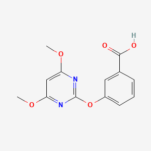 molecular formula C13H12N2O5 B1273173 3-[(4,6-Dimethoxypyrimidin-2-yl)oxy]benzoic acid CAS No. 387350-58-5