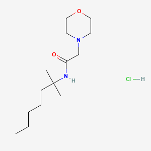 4-Morpholineacetamide, N-(1,1-dimethylhexyl)-, hydrochloride