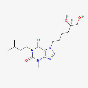 3,7-Dihydro-7-(5,6-dihydroxyhexyl)-3-methyl-1-(3-methylbutyl)-1H-purine-2,6-dione