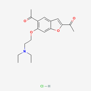 1,1'-(6-(2-(Diethylamino)ethoxy)-2,5-benzofurandiyl)bisethanone hydrochloride