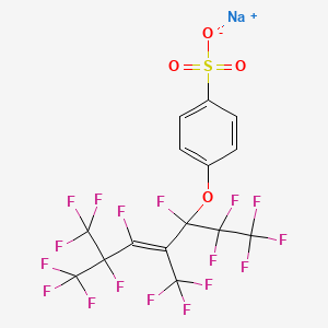 Sodium 4-((1,3,4,5,5,5-hexafluoro-1-(pentafluoroethyl)-2,4-bis(trifluoromethyl)-2-pentenyl)oxy)benzenesulphonate