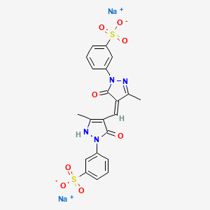 disodium m-[4,5-dihydro-4-[[5-hydroxy-3-methyl-1-(3-sulphonatophenyl)-1H-pyrazol-4-yl]methylene]-3-methyl-5-oxo-1H-pyrazol-1-yl]benzenesulphonate