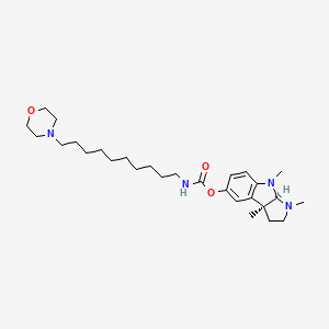 Carbamic acid, (10-(4-morpholinyl)decyl)-, 1,2,3,3a,8,8a-hexahydro-1,3a,8-trimethylpyrrolo(2,3-b)indol-5-yl ester, (3aS-cis)-