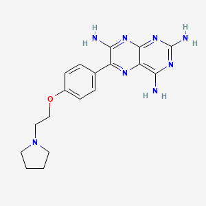 Pteridine-2,4,7-triamine, 6-(4-(2-(1-pyrrolidinyl)ethoxy)phenyl)-