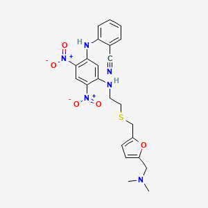 Benzonitrile, 2-((5-((2-(((5-((dimethylamino)methyl)-2-furanyl)methyl)thio)ethyl)amino)-2,4-dinitrophenyl)amino)-