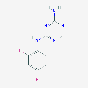 molecular formula C9H7F2N5 B1273187 2-氨基-4-(2,4-二氟苯基氨基)-1,3,5-三嗪 CAS No. 66088-46-8