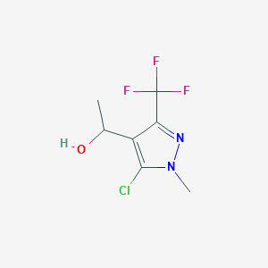 molecular formula C7H8ClF3N2O B1273196 1-[5-Chloro-1-methyl-3-(trifluoromethyl)-1H-pyrazol-4-yl]-1-ethanol CAS No. 959578-12-2