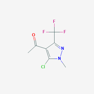 molecular formula C7H6ClF3N2O B1273200 1-[5-氯-1-甲基-3-(三氟甲基)-1H-吡唑-4-基]-1-乙酮 CAS No. 863305-84-4