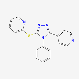 Pyridine, 2-((4-phenyl-5-(4-pyridinyl)-4H-1,2,4-triazol-3-yl)thio)-