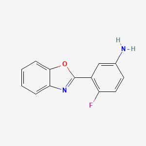 molecular formula C13H9FN2O B1273204 3-(1,3-Benzoxazol-2-yl)-4-fluoroaniline CAS No. 220705-28-2