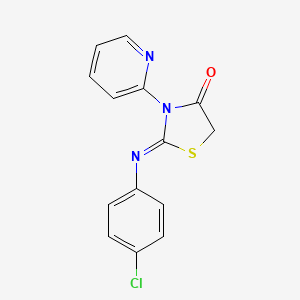 2-((4-Chlorophenyl)imino)-3-(2-pyridinyl)-4-thiazolidinone