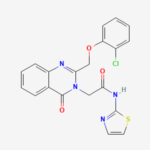 3(4H)-Quinazolineacetamide, 2-((2-chlorophenoxy)methyl)-4-oxo-N-thiazolyl-