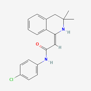 N-(4-Chlorophenyl)-2-(3,4-dihydro-3,3-dimethyl-1(2H)-isoquinolinylidene)acetamide