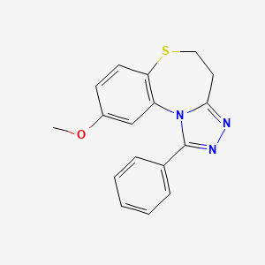 1,2,4-Triazolo(3,4-d)-1,5-benzothiazepine, 4,5-dihydro-9-methoxy-1-phenyl-