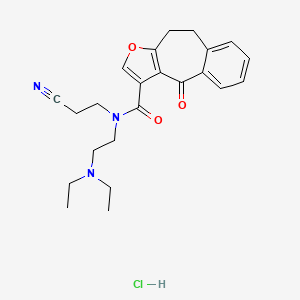 4H-Benzo(4,5)cyclohepta(1,2-b)furan-3-carboxamide, 9,10-dihydro-N-(2-cyanoethyl)-N-(2-(diethylamino)ethyl)-4-oxo-, monohydrochloride