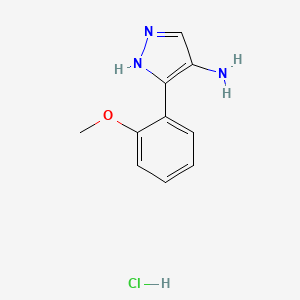 1H-Pyrazol-4-amine, 3-(2-methoxyphenyl)-, monohydrochloride