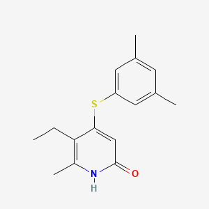 2(1H)-Pyridinone, 4-((3,5-dimethylphenyl)thio)-5-ethyl-6-methyl-