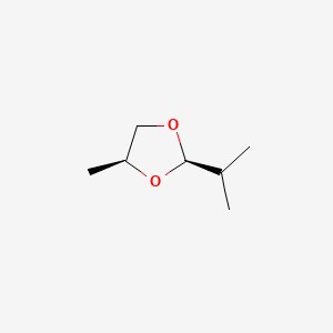 molecular formula C7H14O2 B12732152 2-Isopropyl-4-methyl-1,3-dioxolane, (2R,4S)- CAS No. 17226-63-0