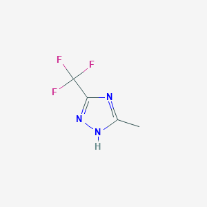 molecular formula C4H4F3N3 B1273216 5-甲基-3-(三氟甲基)-1H-1,2,4-三唑 CAS No. 667873-25-8