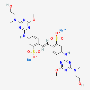 Disodium 4,4'-bis((4-((2-hydroxyethyl)methylamino)-6-methoxy-1,3,5-triazin-2-yl)amino)stilbene-2,2'-disulphonate