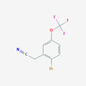 molecular formula C9H5BrF3NO B1273229 2-Bromo-5-(trifluoromethoxy)phenylacetonitrile CAS No. 886763-17-3