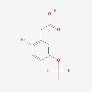 B1273230 2-Bromo-5-(trifluoromethoxy)phenylacetic acid CAS No. 887266-81-1