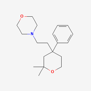 molecular formula C19H29NO2 B12732550 4-(2-(Tetrahydro-2,2-dimethyl-4-phenyl-2H-pyran-4-yl)ethyl)morpholine CAS No. 130688-23-2