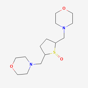 molecular formula C14H26N2O3S B12732598 (2-alpha,5-alpha)-2,5-Di(morpholinomethyl)-1-thiacyclopentane-1-oxide CAS No. 172753-36-5