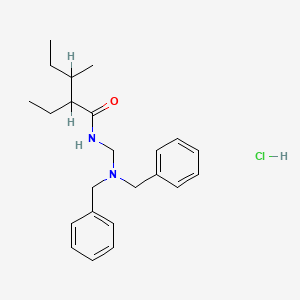 Pentanamide, N-((bis(phenylmethyl)amino)methyl)-2-ethyl-3-methyl-, monohydrochloride