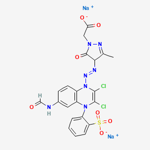 Disodium 4-((4-(2,3-dichloroquinoxaline-6-carboxamido)-2-sulphonatophenyl)azo)-3-methyl-5-oxo-2-pyrazolin-1-acetate