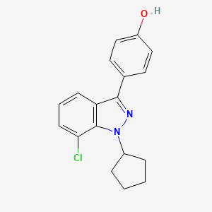 Phenol, 4-(7-chloro-1-cyclopentyl-1H-indazol-3-yl)-