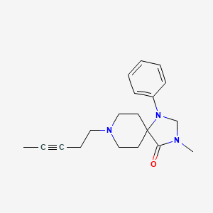 1,3,8-Triazaspiro(4.5)decan-4-one, 3-methyl-8-(3-pentynyl)-1-phenyl-