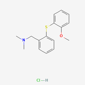 molecular formula C16H20ClNOS B12732674 Benzenemethanamine, N,N-dimethyl-2-((2-methoxyphenyl)thio)-, hydrochloride CAS No. 127905-70-8