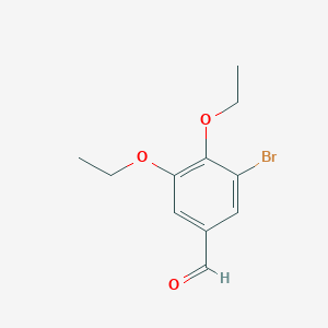 molecular formula C11H13BrO3 B1273272 3-溴-4,5-二乙氧基苯甲醛 CAS No. 90109-64-1