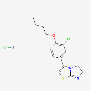 Imidazo(2,1-b)thiazole, 5,6-dihydro-3-(4-butoxy-3-chlorophenyl)-, monohydrochloride