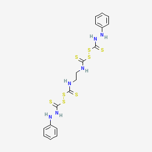 2,3,9,10-Tetrathia-5,8-diazadodecanebis(thioic) acid, 4,9-dithioxo-, bis(2-phenylhydrazide)