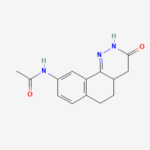 molecular formula C14H15N3O2 B12732786 (+-)-N-(2,3,4,4a,5,6-Hexahydro-3-oxobenzo(h)cinnolin-9-yl)acetamide CAS No. 110138-93-7