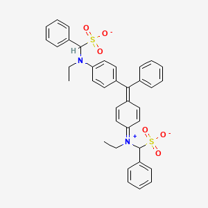 Hydrogen (ethyl)(4-(alpha-(4-(ethyl(sulphonatobenzyl)amino)phenyl)benzylidene)cyclohexa-2,5-dien-1-ylidene)(sulphonatobenzyl)ammonium