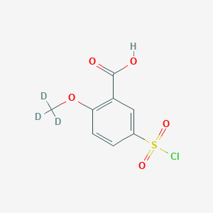 B127328 5-Chlorosulfonyl-2-methoxybenzoic Acid-d3 CAS No. 123958-84-9